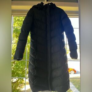 Women's Long Black Puffer Coat